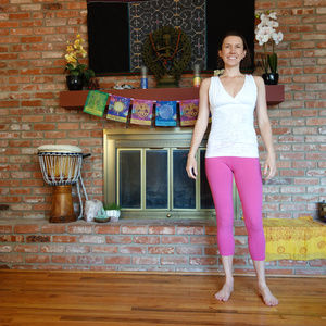 Omgirl bright pink yoga organic capri small